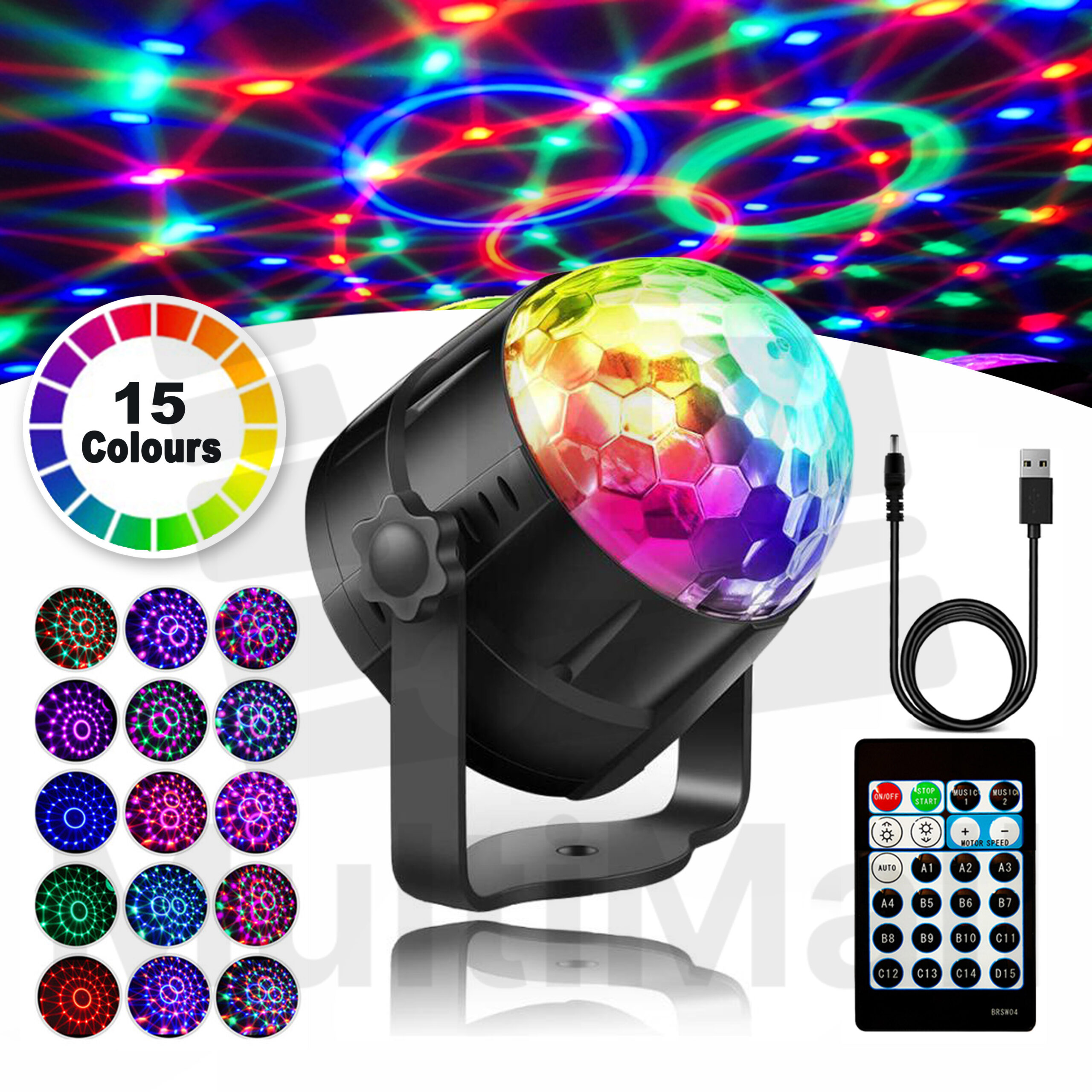 15 Colours Disco Ball Light Disco Ball Disco Ball Light Disco