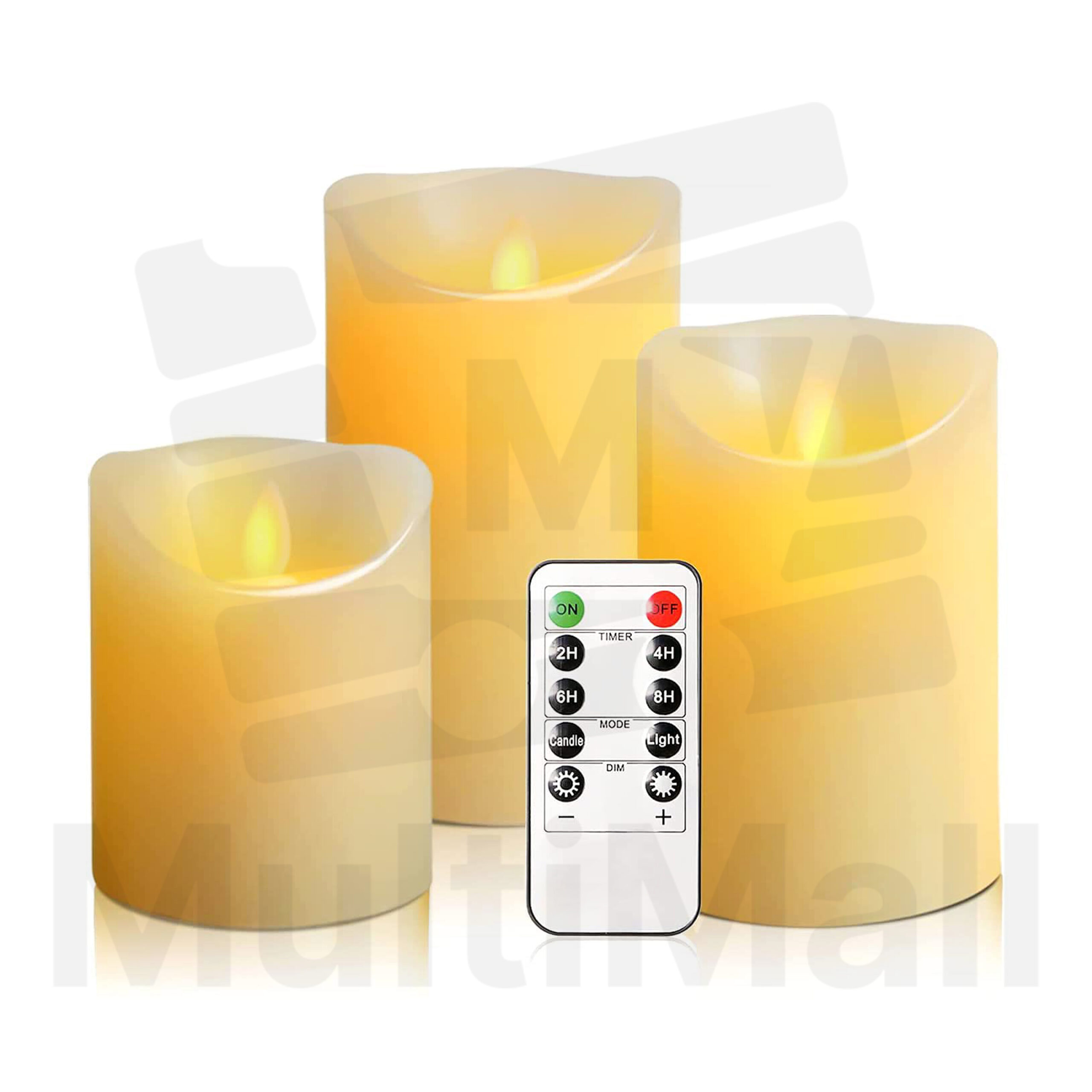 Electronic Candle Light 3 Pcs set w/ Remote LED Candle Flameless