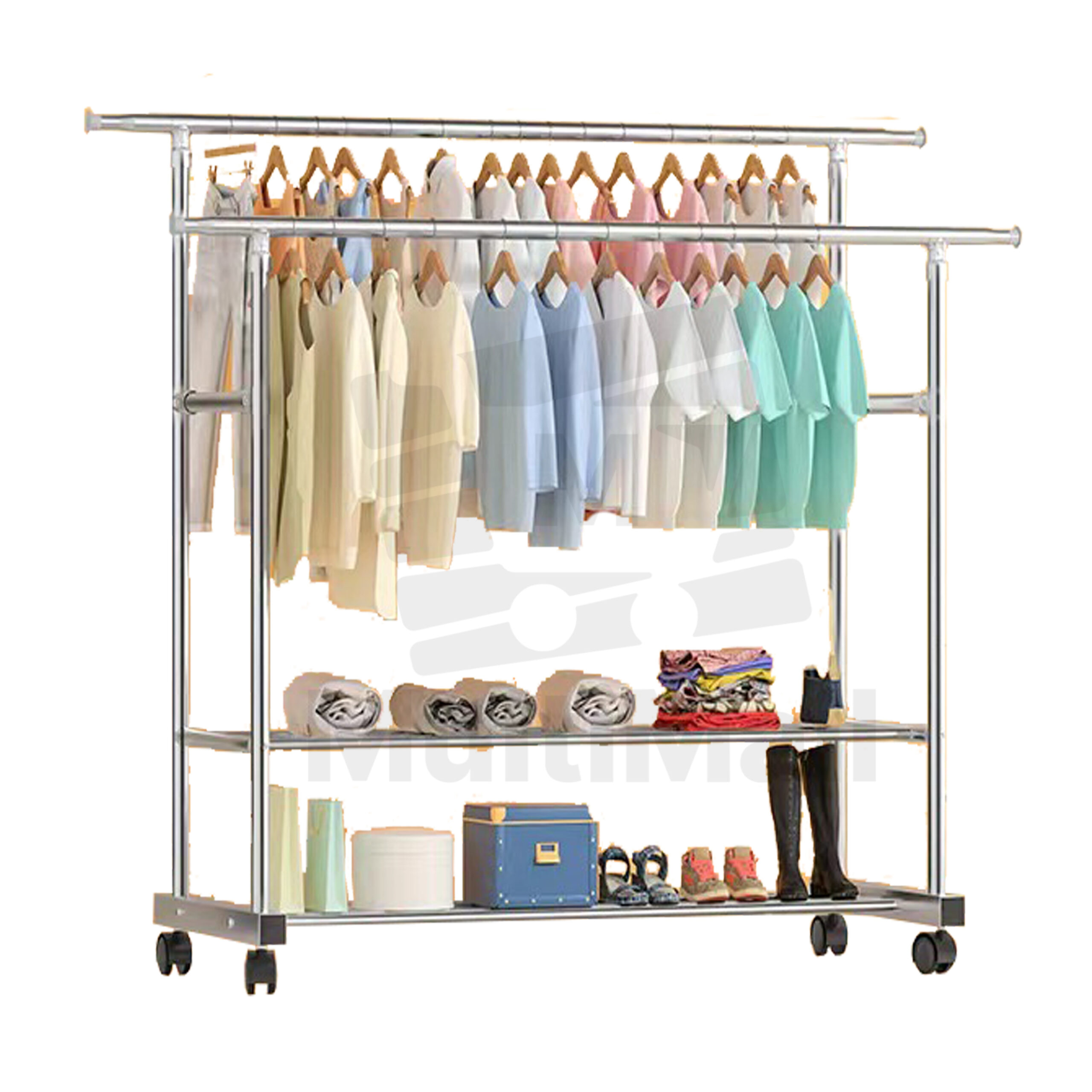 Stainless Steel 2 4M 2 Tiers Laundry Rack Clothes Drying Rack Portable Stainless Steel 2 4M 2 Tiers Laundry Rack Clothes Drying Rack Portable
